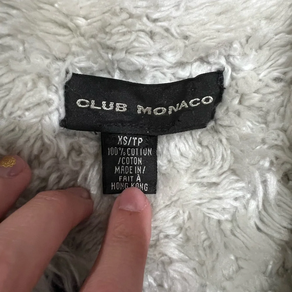 Club Monaco Sherpa Jean Jacket 100%‎ Cotton